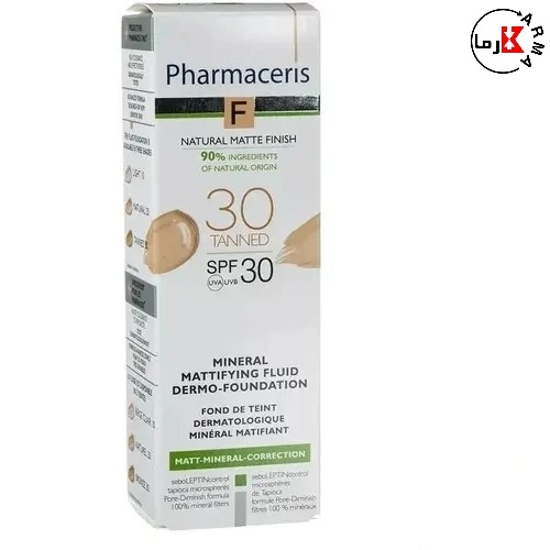  فلوئید درمو فاندیشن مات‌کننده فارماسریز F شماره 30 تند مناسب برای پوست مختلط، چرب 2