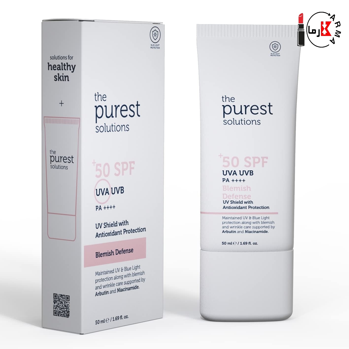  کرم ضدآفتاب ضدلک پیورست سولوشنز SPF 50+ حجم ۵۰ میلی‌لیتر