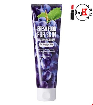 فوم شستشوی حاوی عصاره انگور فارم اسکین 175 میل |  Farmskin Freshfood Grape Facial Cleansing Foam