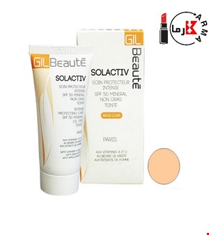 ضد آفتاب مینرال ژیل بوته سول اکتیو رنگ روشن | gil beaute sunscreen solactive spf50 beige clair