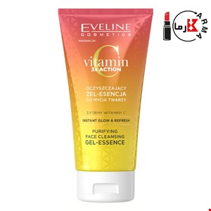 ژل شوینده و روشن کننده صورت ویتامین سی اولاین Eveline C Sensation Revitalizing Cleansing Gel Vitamin C Booster