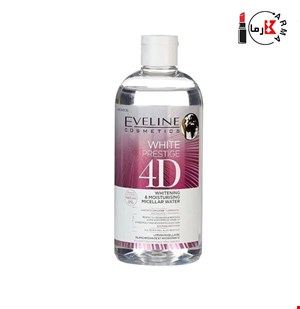 میسلار واتر روشن کننده و آبرسان وایت پرستیژ اولاین 4D | Eveline 400ml