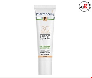 فلوئید درمو فاندیشن مات‌کننده فارماسریز F شماره 30 تند SPF 30 | Pharmaceris F Mineral Mattifying Fluid Dermo-Foundation 30 Tanned SPF 30