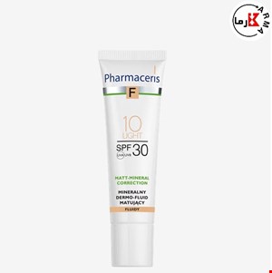فلوئید درمو فاندیشن مات‌کننده فارماسریز F شماره 10 لایت SPF 30 | Pharmaceris F Natural Matte F Mineral Mattifying Fluid Dermo-Foundation 10 Light SPF 30