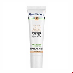 فاندیشن مینرال مات‌کننده فارماسریس SPF 30 رنگ 20 حجم 30 میلی‌لیتر | Pharmaceris F Natural Matte Mineral Foundation SPF 30 Shade 20 30ml