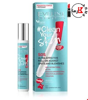 رول ضد جوش فوری اولاین | eveline sos anti acne clean your skin